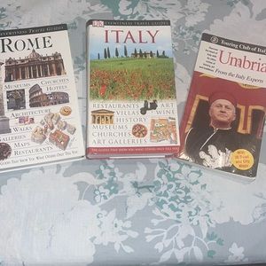 Rome, Italy, Umbria, Eye Witness Travel Guides 3 Books in Lot EUC